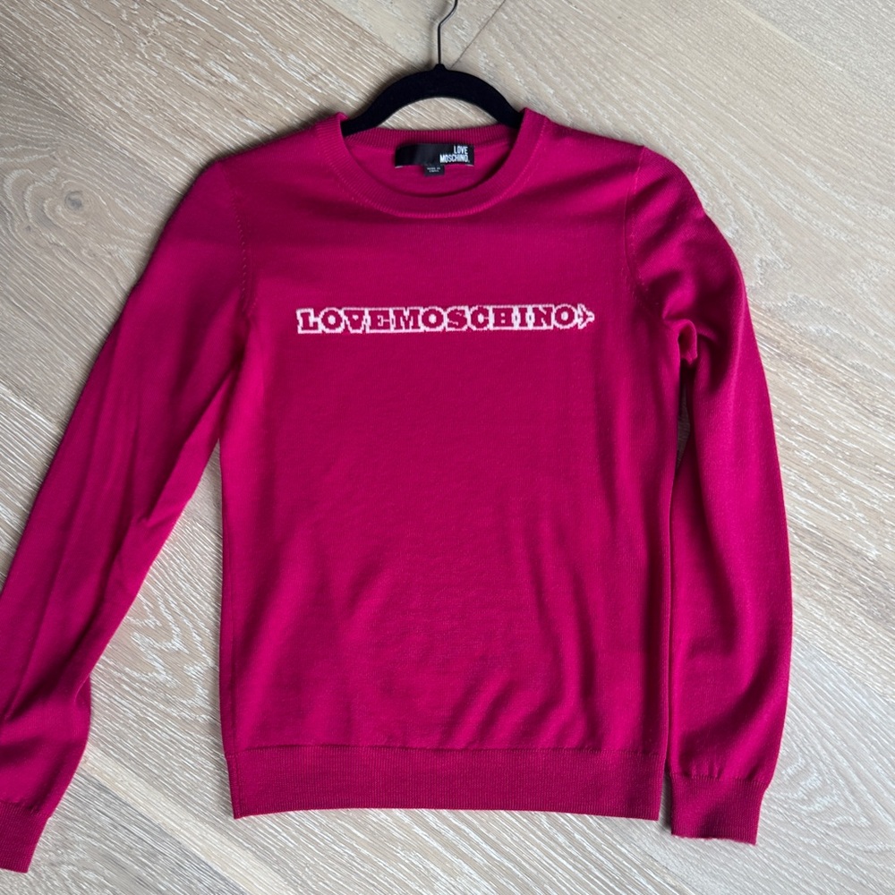 Love Moschino Bold pink  Crewneck Sweater